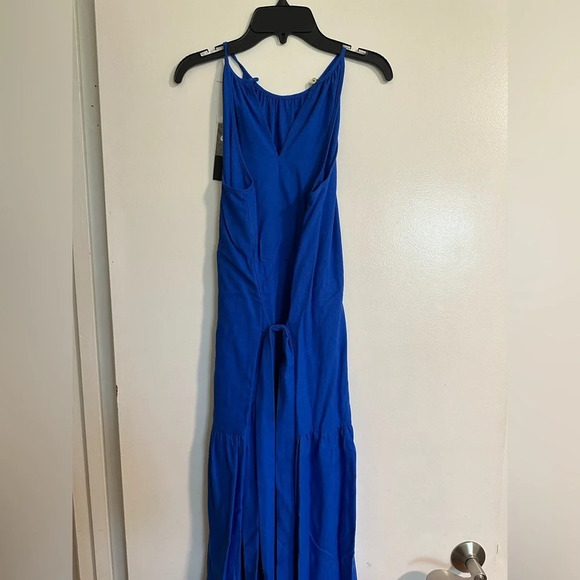 NWT The Limited Royal Blue Long Dress with a Belt - Picture 2 of 4